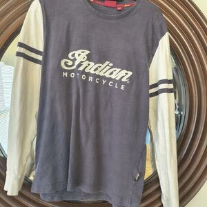 Men's Navy and White Shirt